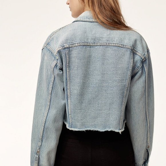 Aritzia Wilfred Free Light Pink Denim Jacket - Picture 2 of 7